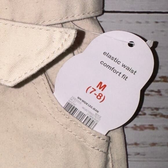 Wonder nation Beige wide leg pants size Medium (7-8) - Picture 6 of 6